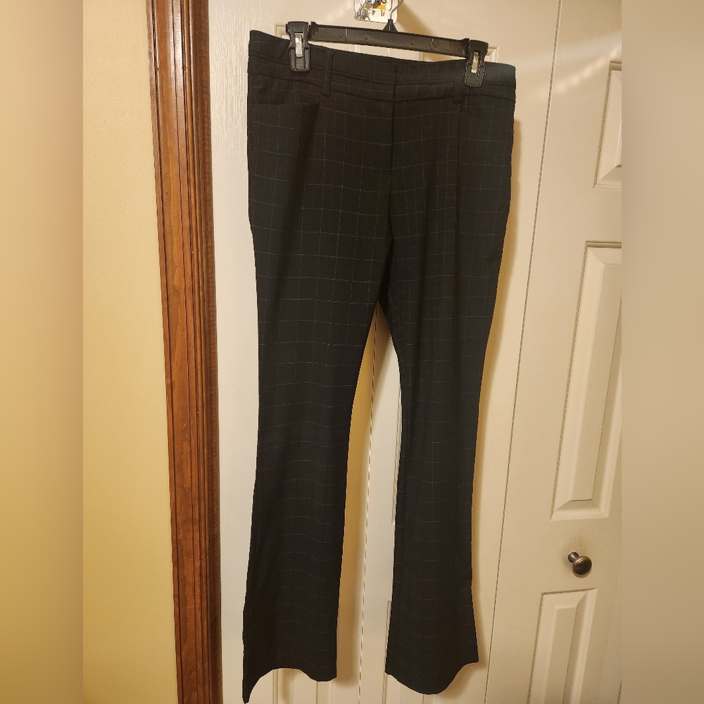 Womens Black Checkered Pants